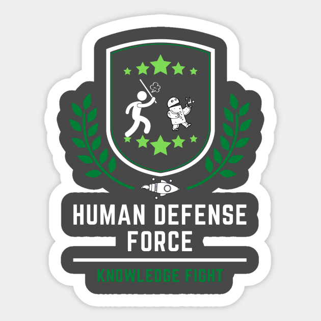 Human Defense Force Sticker by Knowledge Fight